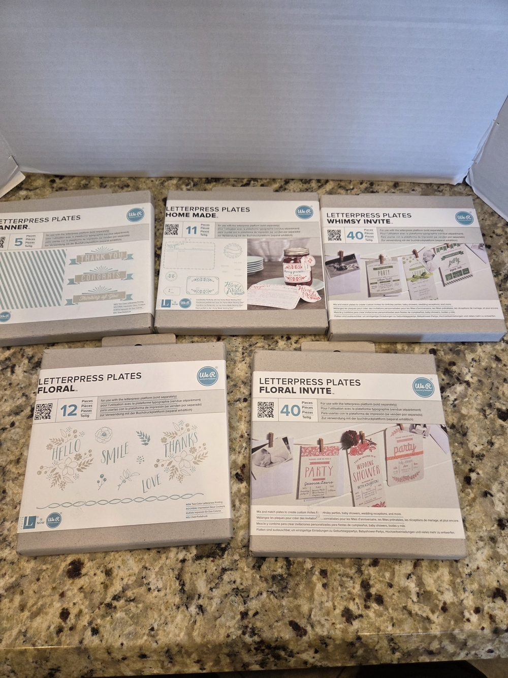 We R Memory Keepers Letterpress Plates Lot Scrapbooking Paper Card Crafts NEW